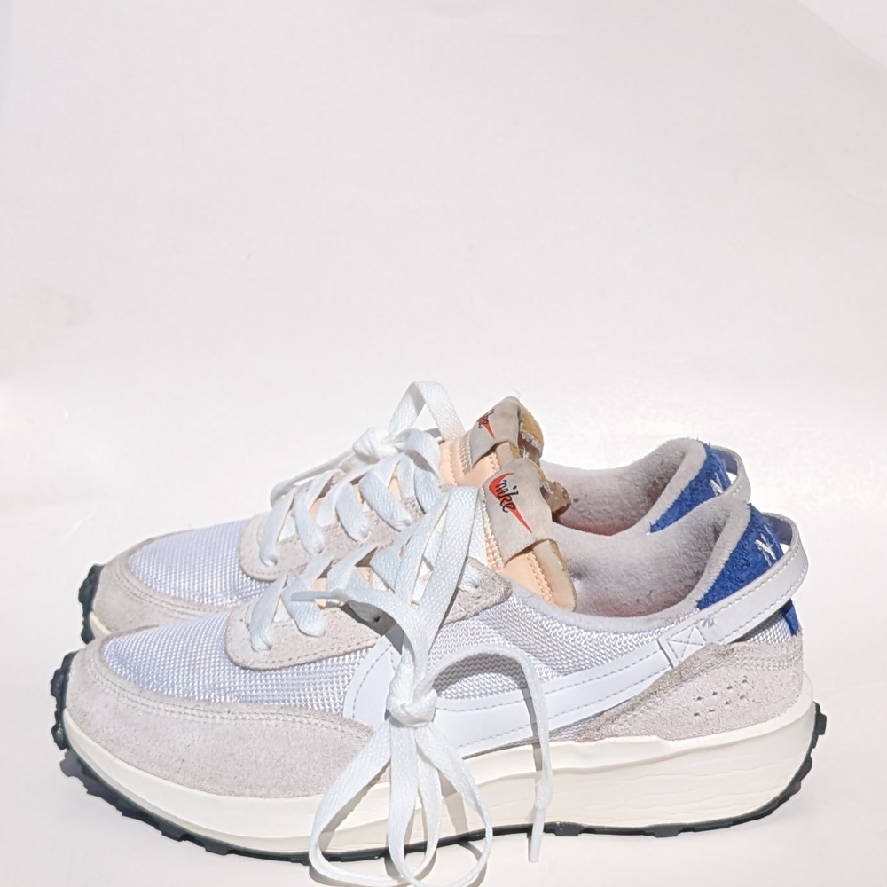 White and Blue Sneakers